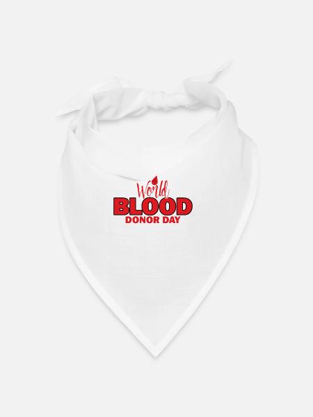 Blutspende Blutspenden Blutspender - Bandana Dreieckstuch - Weiß