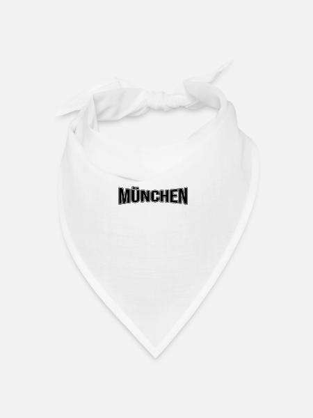München - Bandana Dreieckstuch - Weiß