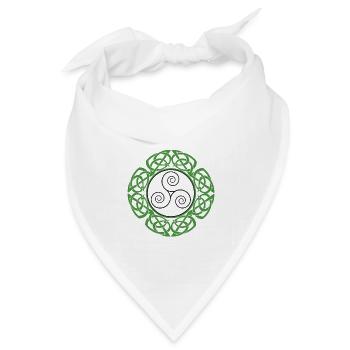 Celtic Irland Wikinger Keltisch Knoten Muster Baum - Bandana Dreieckstuch - Weiß - Vorne