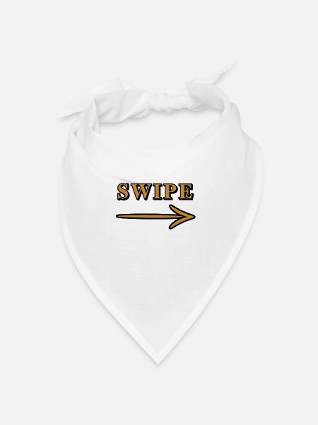 Swipe Pfeil Richtung Design - Bandana Dreieckstuch - Weiß