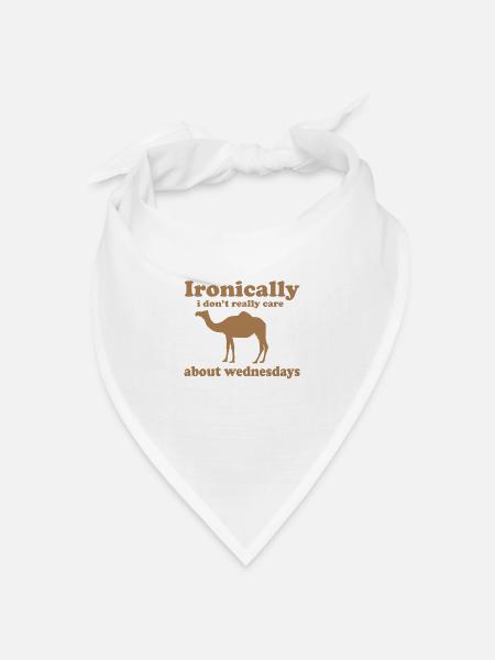 Lustiger Kamel-spaß - Bandana Dreieckstuch - Weiß