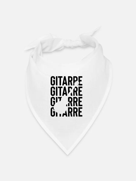 Gitarre - - Bandana Dreieckstuch - Weiß