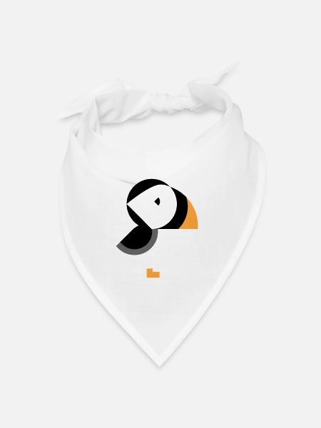 Papageientaucher - Bandana Dreieckstuch - Weiß