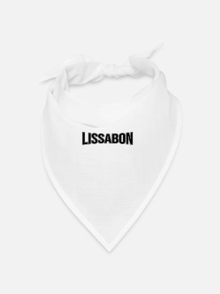 Lissabon - Bandana Dreieckstuch - Weiß