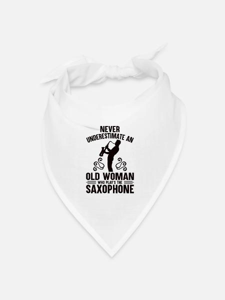 Saxofon Saxofonist Saxophon Musik Saxophonespieler - Bandana Dreieckstuch - Weiß