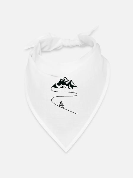 Mountainbiker Fahrrad Radsport downhill - Bandana Dreieckstuch - Weiß