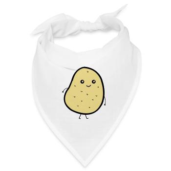 cute potatoe - Bandana Dreieckstuch - Weiß - Vorne