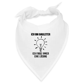 Bauleiter - Bandana Dreieckstuch - Weiß - Vorne