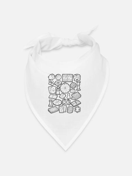 Brettspiele und Gesellschaftsspiele - Bandana Dreieckstuch - Weiß