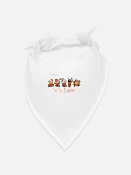 Kaffeetrinken Kaffeebecher Kürbis - Bandana Dreieckstuch - Weiß