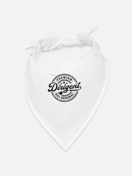 Dirigent Original Lustiges Dirigenten - Bandana Dreieckstuch - Weiß
