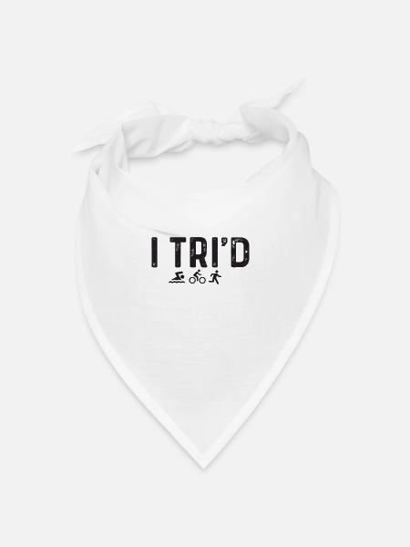 I Tri'd Triathlon - Bandana Dreieckstuch - Weiß