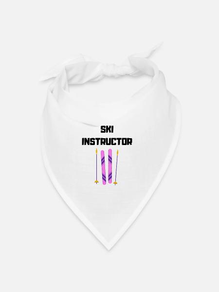 Ski Lehrer - Bandana Dreieckstuch - Weiß