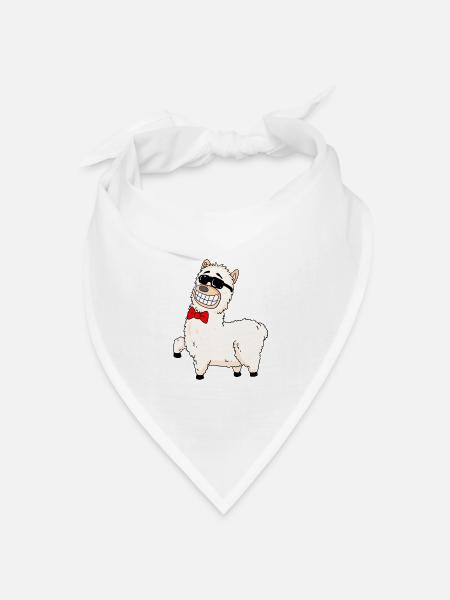 Cool Alpaka - Bandana Dreieckstuch - Weiß