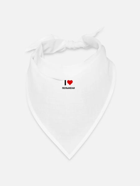 I love Пельмени - Bandana Dreieckstuch - Weiß