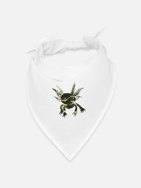 Axolotl Genial Niedlich Kawaii Tier Liebe - Bandana Dreieckstuch - Weiß