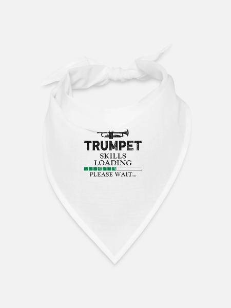 Trumpet Player Vintage Trumpet - Bandana Dreieckstuch - Weiß