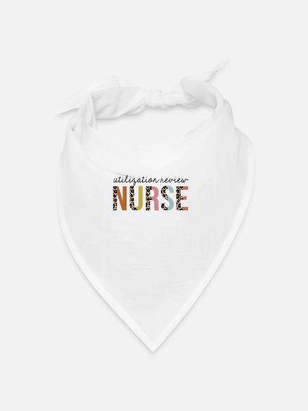 Utilization-Review Nurse Leopard Print registriert - Bandana Dreieckstuch - Weiß
