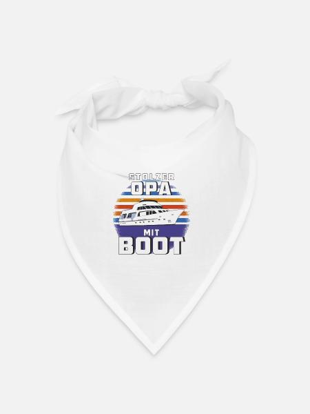 STOLZER OPA MIT BOOT - Bandana Dreieckstuch - Weiß