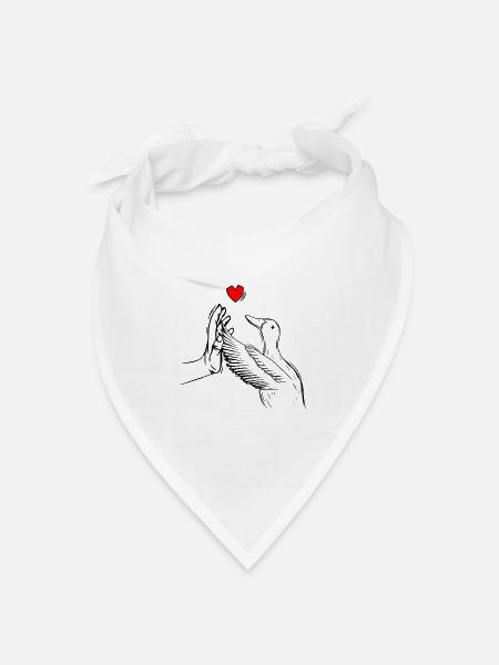 Ente - Bandana Dreieckstuch - Weiß