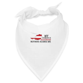 Nichts macht mir Angst Österreichischer Ehemann - Bandana Dreieckstuch - Weiß - Vorne