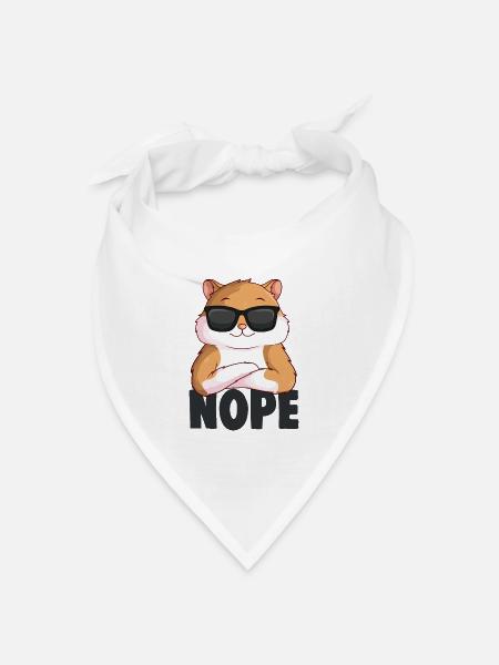 Hamster - Bandana Dreieckstuch - Weiß