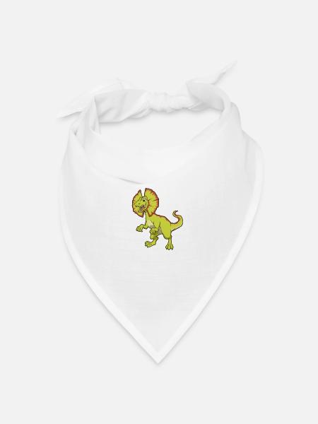 Kawaii Dilophosaurus - Bandana Dreieckstuch - Weiß