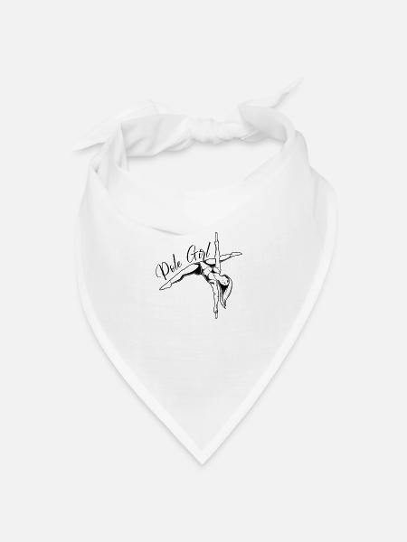 Pole Fitness - Pole Girl - Bandana Dreieckstuch - Weiß