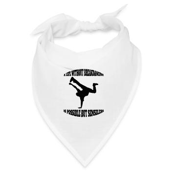 Breakdance Tänzer Breakdancer Tanzsport Tanzen - Bandana Dreieckstuch - Weiß - Vorne