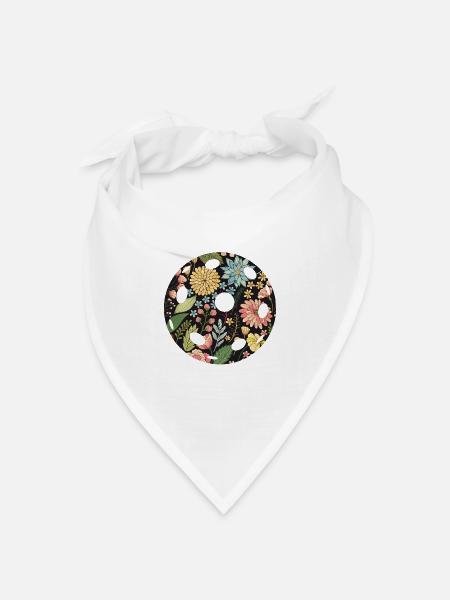 Pickleball Flower Floral - Bandana Dreieckstuch - Weiß