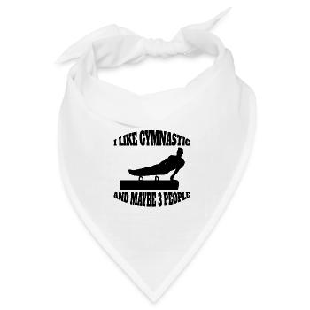 Turnen Bodenturnen Turner Turnverein Geräteturnen - Bandana Dreieckstuch - Weiß - Vorne