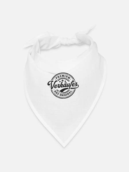 Verkäufer Original Lustiges Verkäuferin - Bandana Dreieckstuch - Weiß