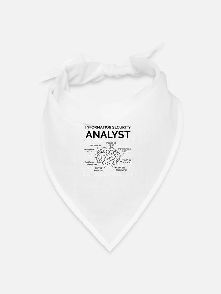 Analyst für Informationssicherheit - Bandana Dreieckstuch - Weiß