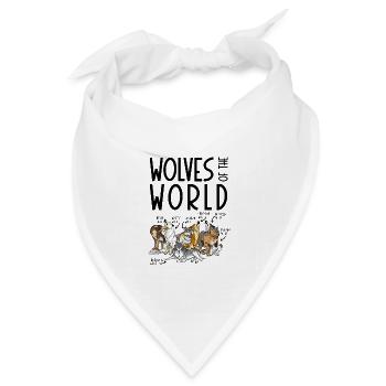 Die Wölfe der Welt - Bandana Dreieckstuch - Weiß - Vorne