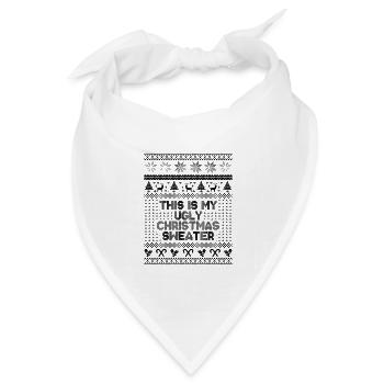 Das ist mein hässlicher Weihnachtspullover - Bandana Dreieckstuch - Weiß - Vorne