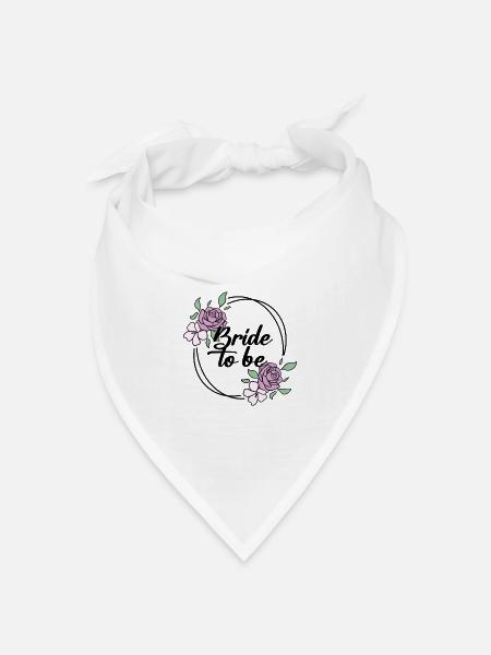 Braut Junggesellinnenabschied - Bride JGA - Bandana Dreieckstuch - Weiß