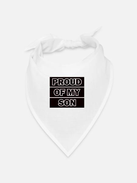 Ich bin stolz auf meinen Sohn - Bandana Dreieckstuch - Weiß