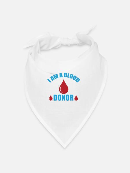 Blutspende Blutspenden Blutspender - Bandana Dreieckstuch - Weiß