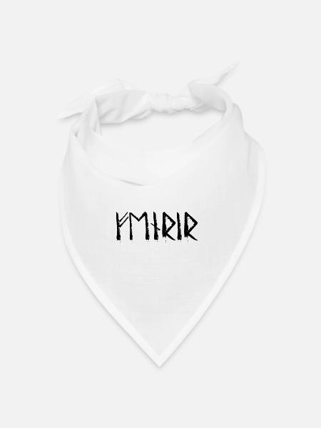 Fenrir Runensprache - Bandana Dreieckstuch - Weiß