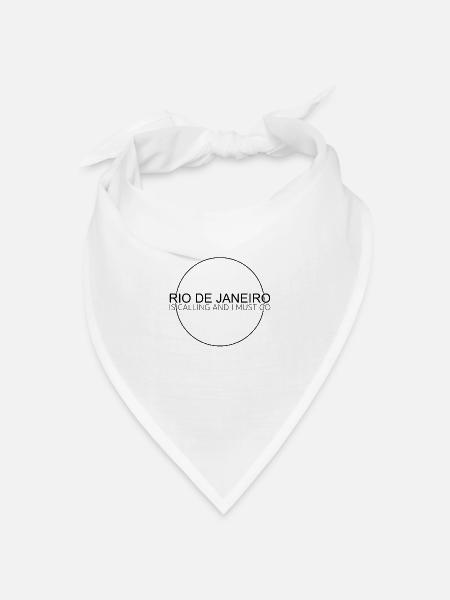 Rio de Janeiro Spruch - Bandana Dreieckstuch - Weiß