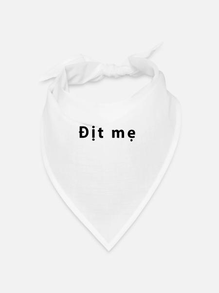 Vietnamesisch - Bandana Dreieckstuch - Weiß