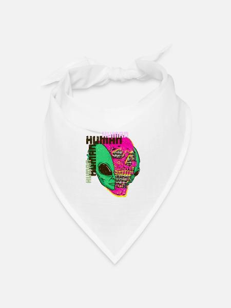 Human Alien Fusion Stylish art - Bandana Dreieckstuch - Weiß