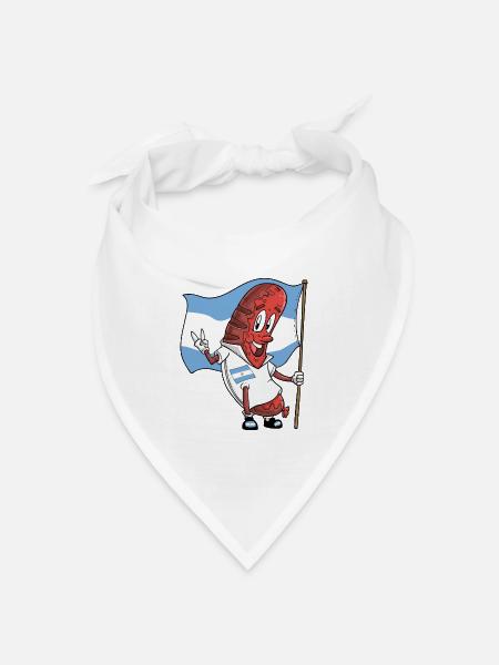 Argentinische Schweinsbratwurst - Bandana Dreieckstuch - Weiß