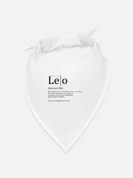 Erzgebirge Leo - Bandana Dreieckstuch - Weiß