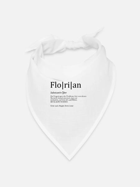Erzgebirge Florian - Bandana Dreieckstuch - Weiß