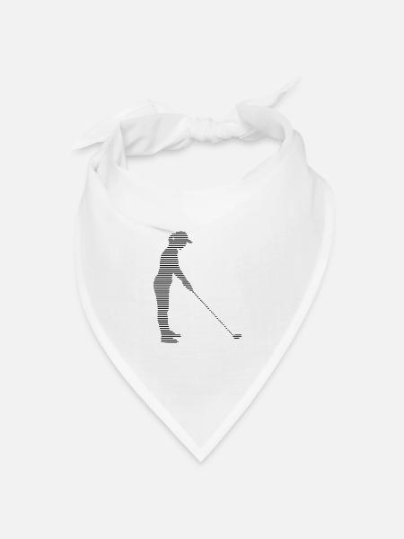 golf girl - Bandana Dreieckstuch - Weiß