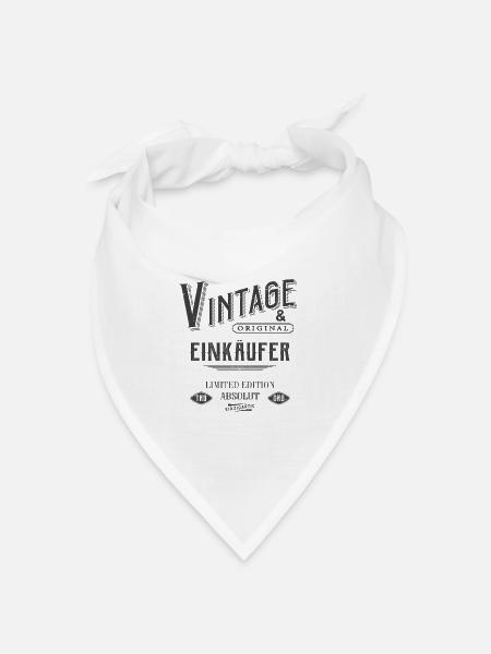 Einkäufer Vintage - Bandana Dreieckstuch - Weiß