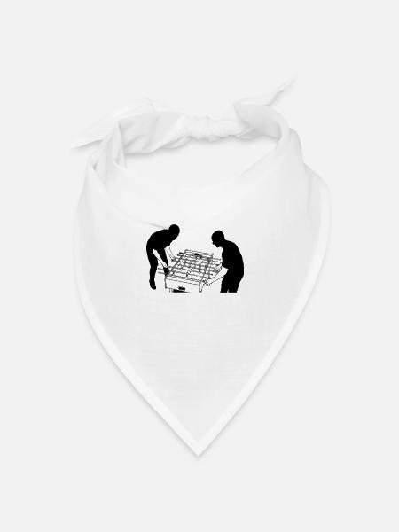 Tischfußballspieler - Bandana Dreieckstuch - Weiß
