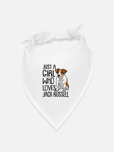 Jack Russell Terrier - Bandana Dreieckstuch - Weiß