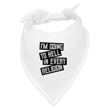 im going to hell - Bandana Dreieckstuch - Weiß - Vorne